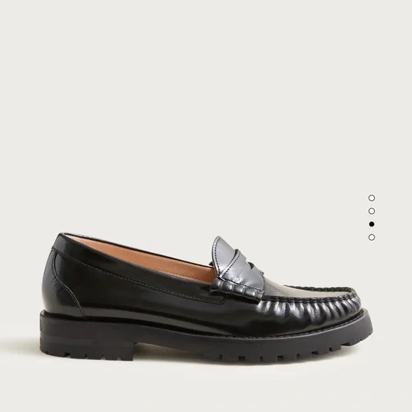 J.Crew New Winona lug-sole penny loafers in Italian spazzolato leather - Picture 9 of 10